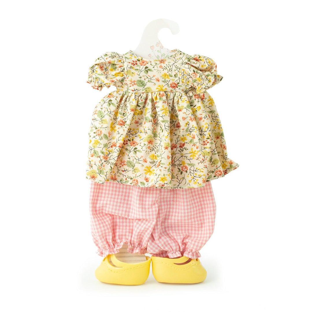 RETIRED - Old Rose Romper Set - Doll Clothes