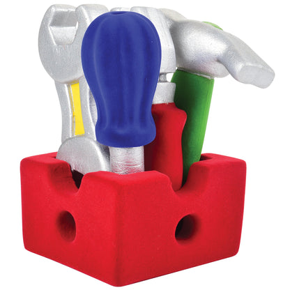 Rubbabu® Soft Sensory Tool Set with Caddy | 4-Piece Eco-Friendly Building Toy